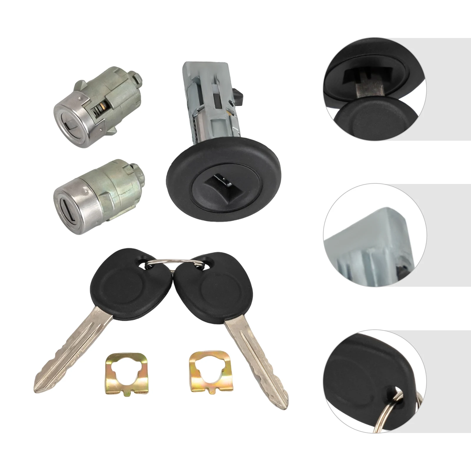 سيارة مفتاح إشعال قفل اسطوانة قفل الباب عدة مع مفاتيح 15298924 15034985L ل تشيفي سيلفرادو 1500 2500 1999-2006 أجزاء-A61E #5