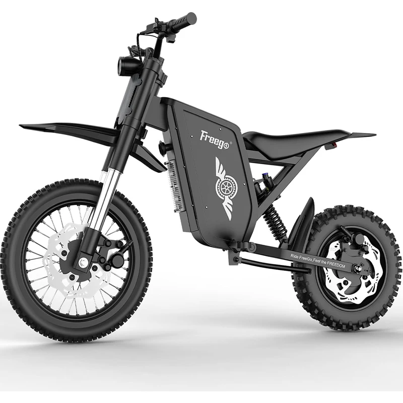 Freego X0 Electric Dirt Bike 3600W Motor 60V 23Ah Battery, X0 Electric Motorcycle 14"/10" Tire Electric Motorcycle 40MPH E-Bike