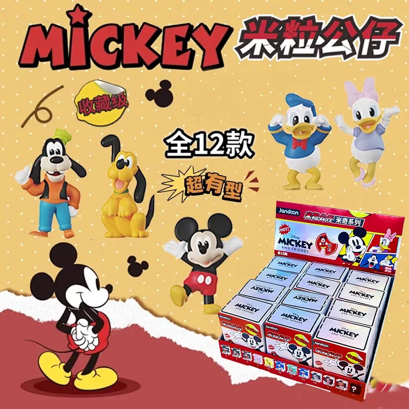 Mickey Minnie Freunde Pluto Winnie Mikrofiguren Disney Cartoon Blind Box Spielzeugkollektion Miniatur Schreibtischdekoration Kindergeburtstagsgeschenk