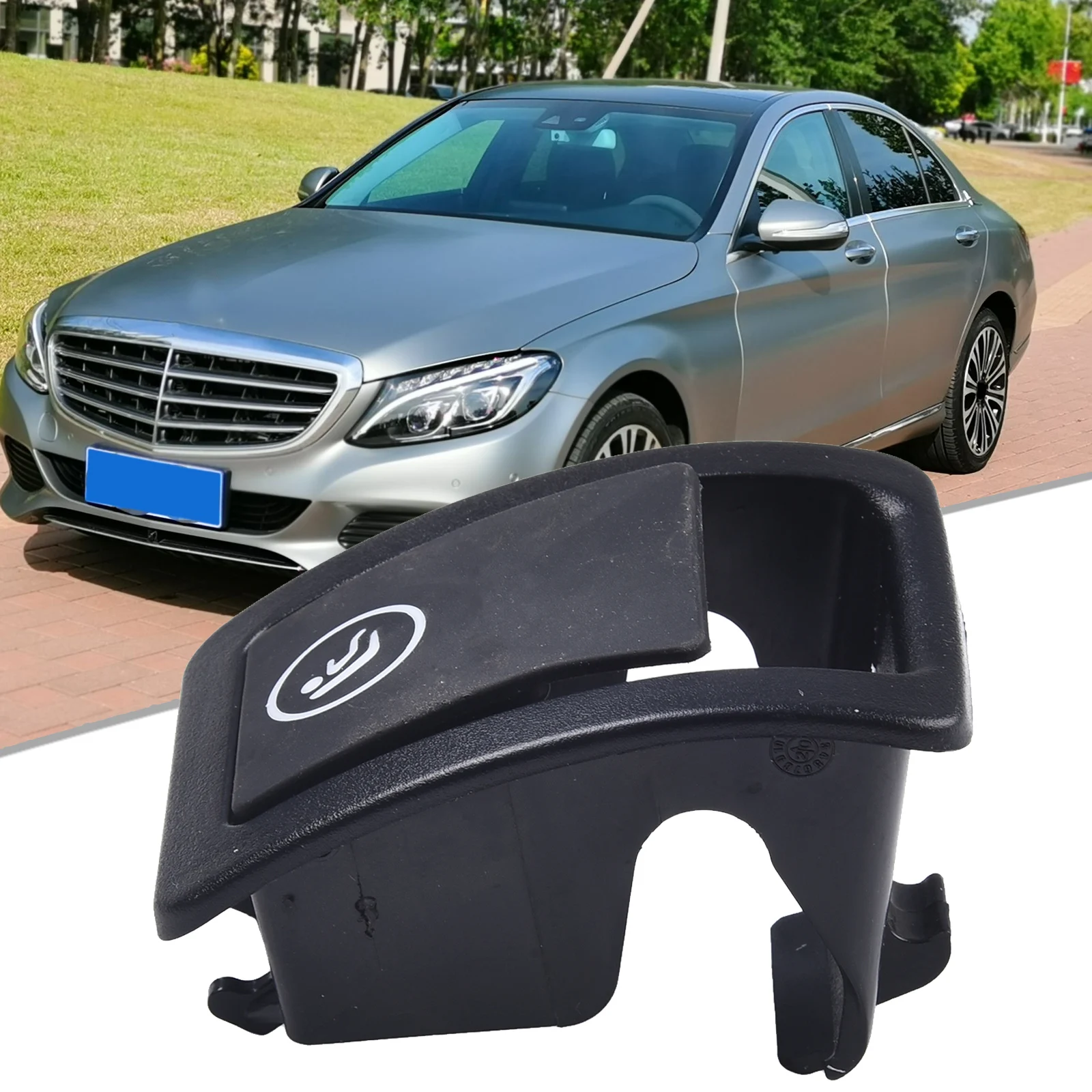 

Black Rear Child Safety Seat Snap Cover Cap Clip for Mercedes GLC200 GLC260 Easy Installation High Reliability