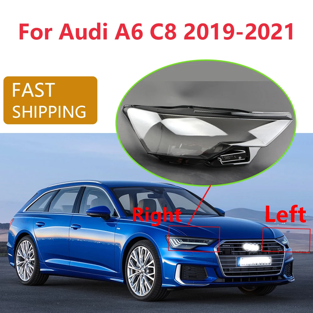 

Для Audi A6 C8 2019-2021 автомобильный передний фонарь, крышка объектива, прозрачная фара, прозрачный корпус из плексигласа, замена оригинальных автомобильных гаджетов