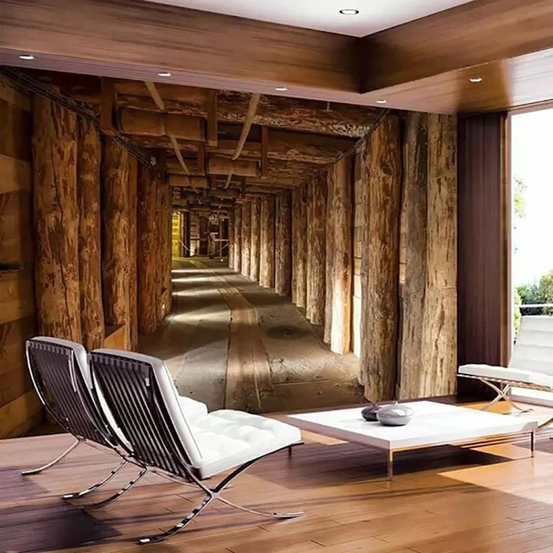 Custom Photo Mural 3D Wood Tree Extended Space Art Embossed WallPaper Living room sofa TV background wall bedroom restaurant 8d