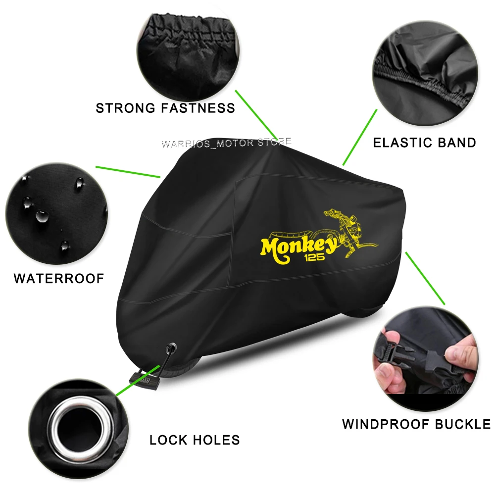 For Honda Monkey 125 z12 Motorcycle Cover UV Protective Dustproof Snowproof Outdoors Motorcycle Waterproof Cover