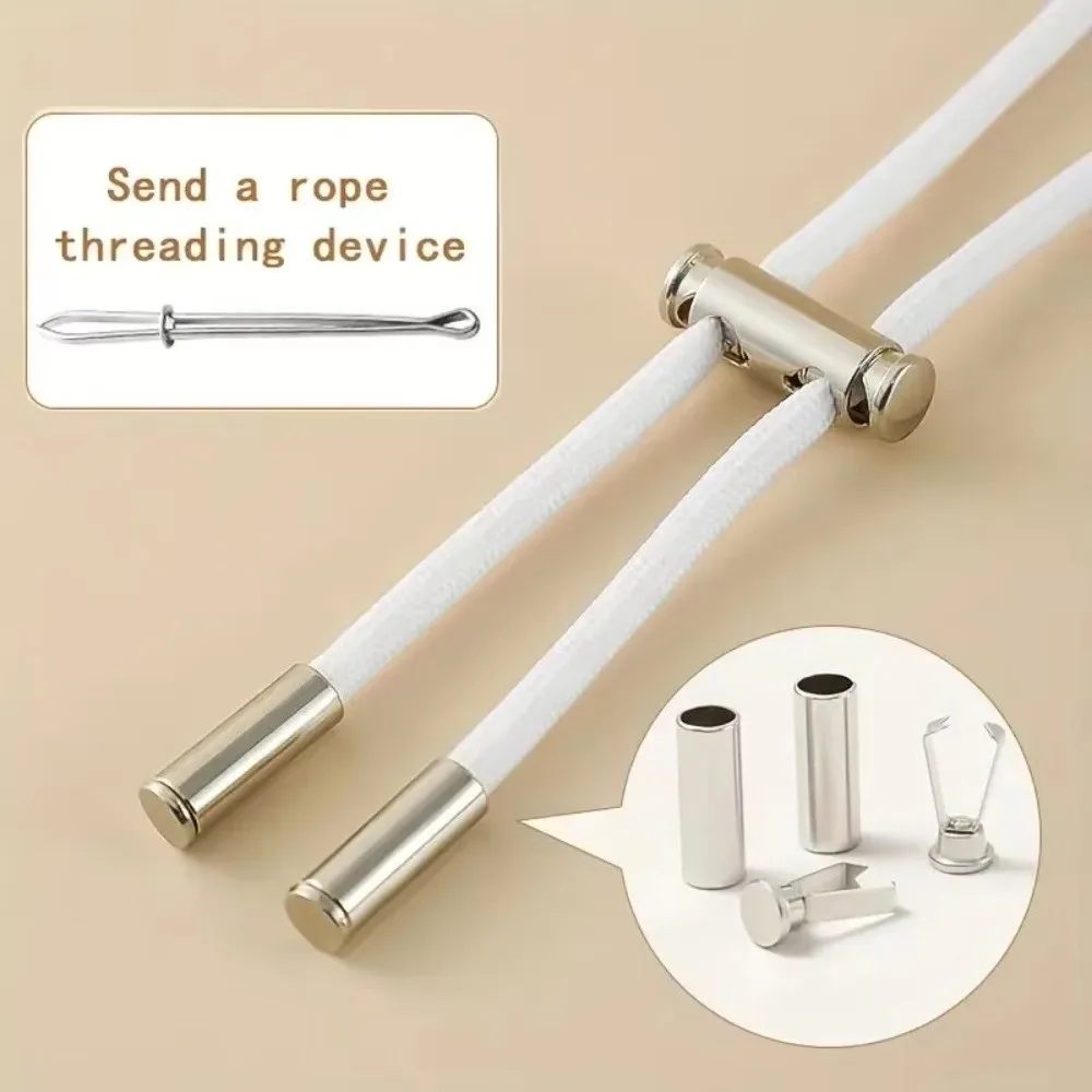 New 2M Pants Elastic Waist Drawstring Adjustable Cord Lock Stopper Waistband with Buckle DIY Sewing Band Accessories