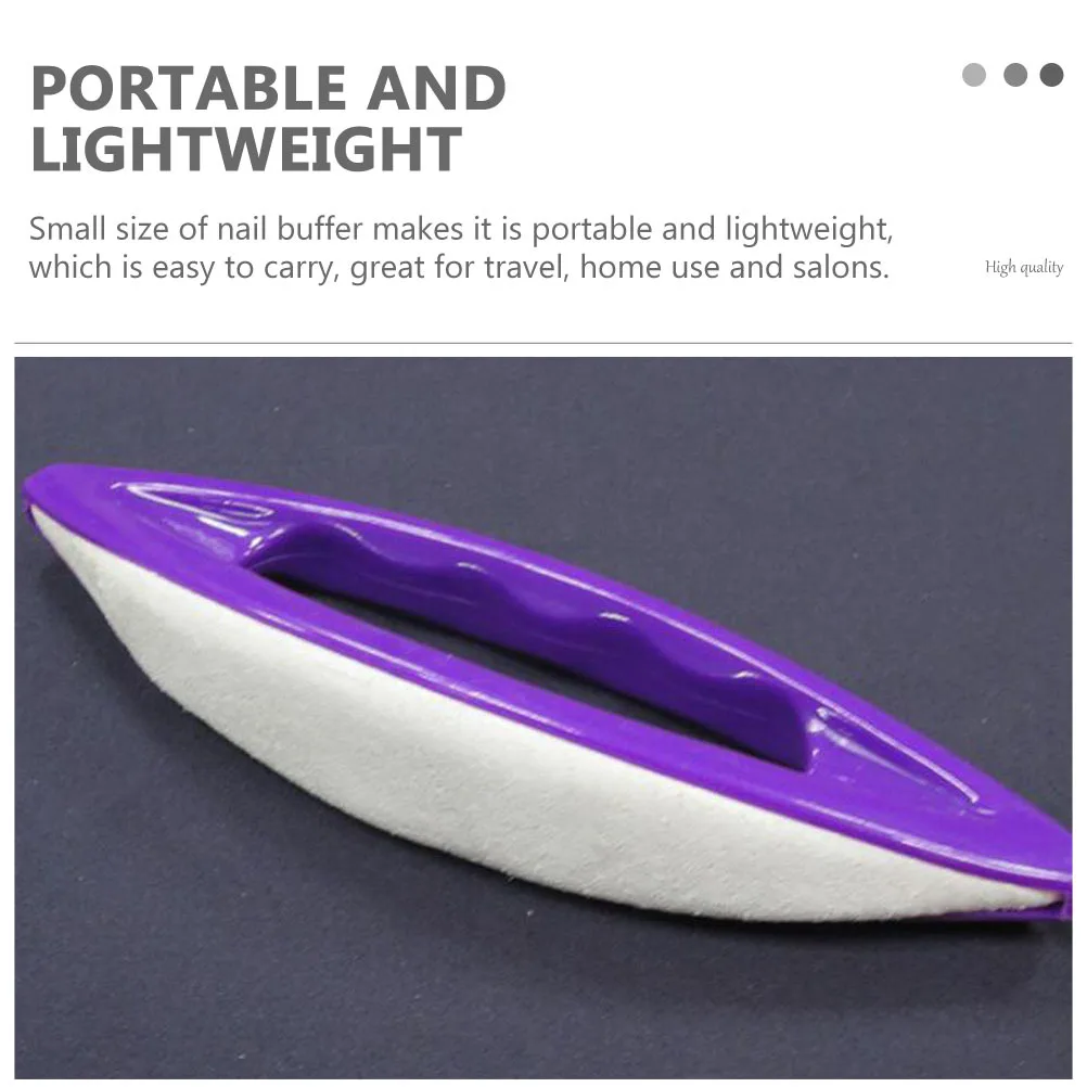 6Pcs Nail Art Buffer Polish Tool Professional Sheepskin Polishing Brush for Natural False Nails Manicure Care Kit