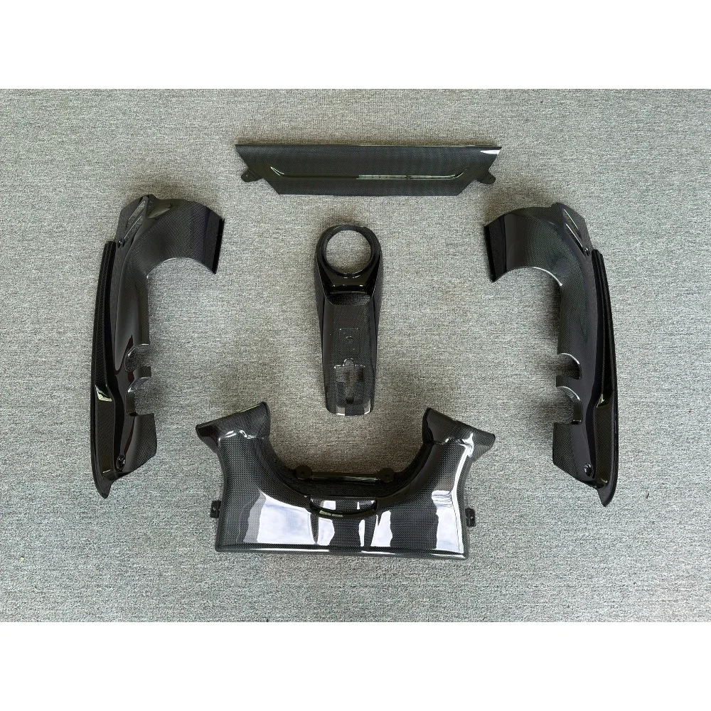 For Ferrari 488GTB Convertible Upgraded OEM Style Plain Dry Carbon Fiber Convertible Engine Cover Body Kit