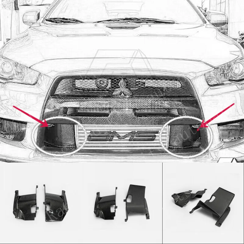 

For Mitsubishi Evolution EVO X 10 Front Intercooler Side Panels Carbon Fiber car BodyKits