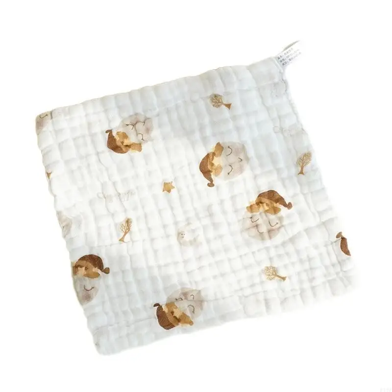 

F19F Newborns Cotton Towel Drooling Bib Skin Friendly Toddlers Wipe Handkerchief