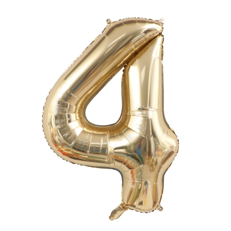 1 STKS 40 inch grote wit goud licht goud digitale folie ballon voor meisjes verjaardagen helium grote number0-9 ballon decoratie