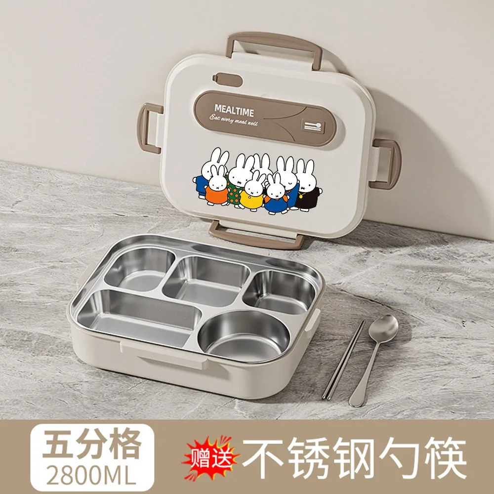 ميفي 5 مقصورة بينتو مجموعة صناديق 2800 مللي حاوية طعام من الفولاذ المقاوم للصدأ مع حقيبة معزولة وعاء الحساء أدوات المائدة للمكتب والمدرسة #4