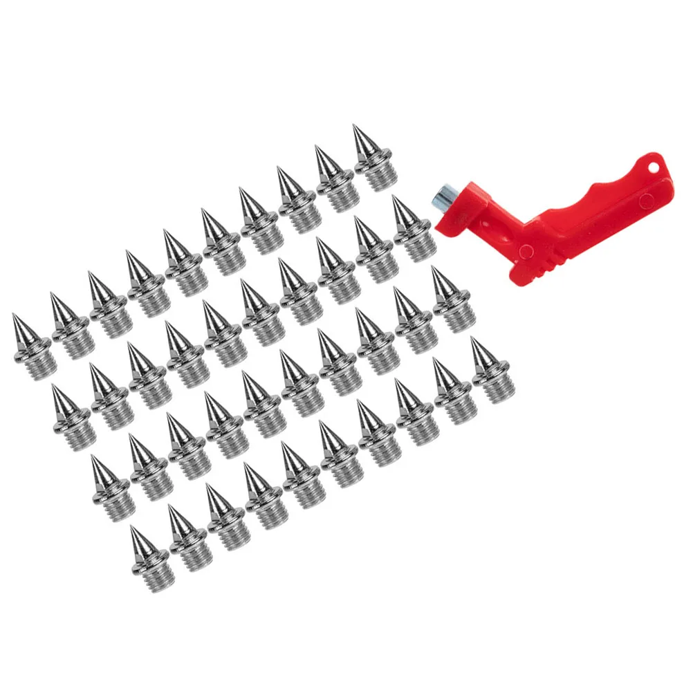 1 set Track Spikes Replacement Studs 1/4 Inch Stainless Steel Golf Spike Wrench Included Running Training Parts