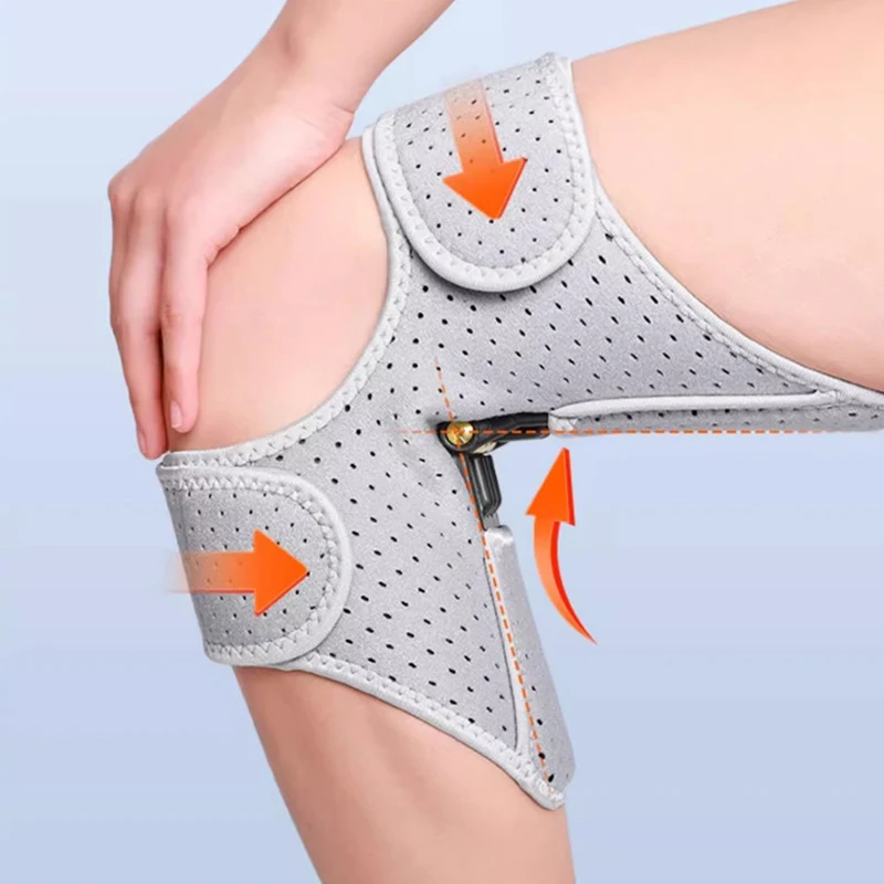 Powerful Rebound Springs Knee Assistive Device Non-Slip Breathable Knee Booster Adjustable Spring Stabilizer Brace Joint Support