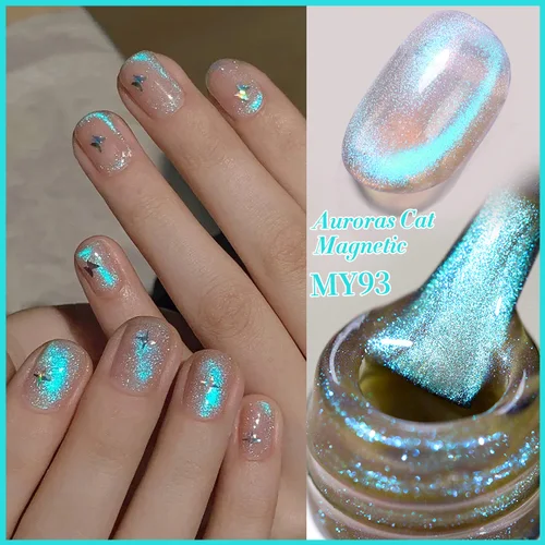 Imagen 2 del producto BORN PRETTY 10ml Auroras Blue Cat esmalte de uñas de Gel magnético brillante brillo Hada cristal esmalte de Gel magnético para uñas de verano DIY