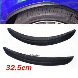 2pcs 32.5cm Car SUV Fender Flares Carbon Fiber Wheel Arch Eyebrow Eyelid Lips Mud Flaps Splash Guard Protector Anti-scratch