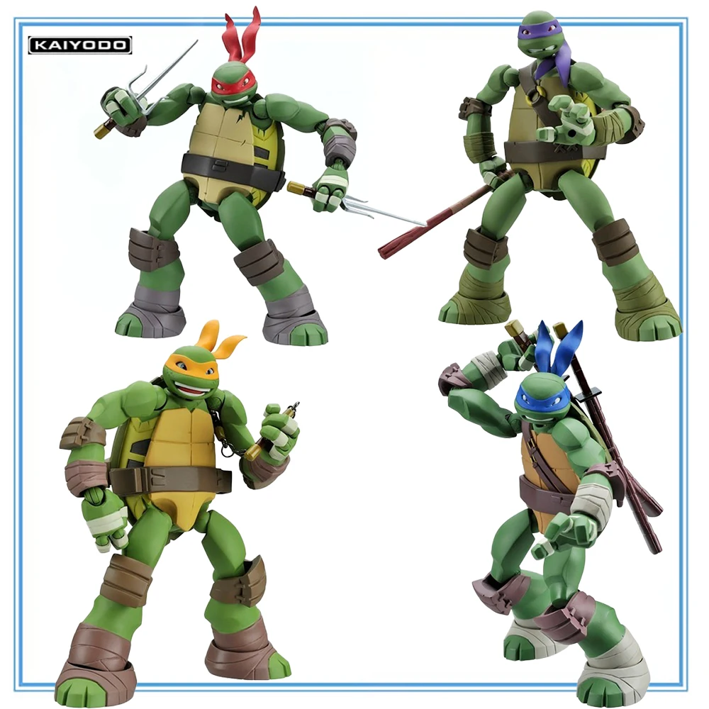

100% Original in Stock Kaiyodo Revoltech Teenage Mutant Ninja Turtles Raphael Leonardo Donatello Michelangelo 2012 Model Toys
