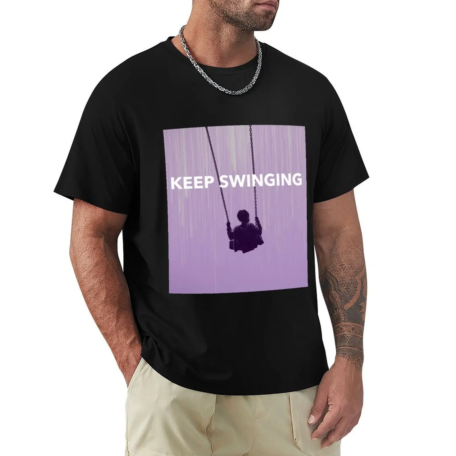 swing set swingset quote kid swinging T-Shirt Basic Regular Fit Casual T-Shirt
