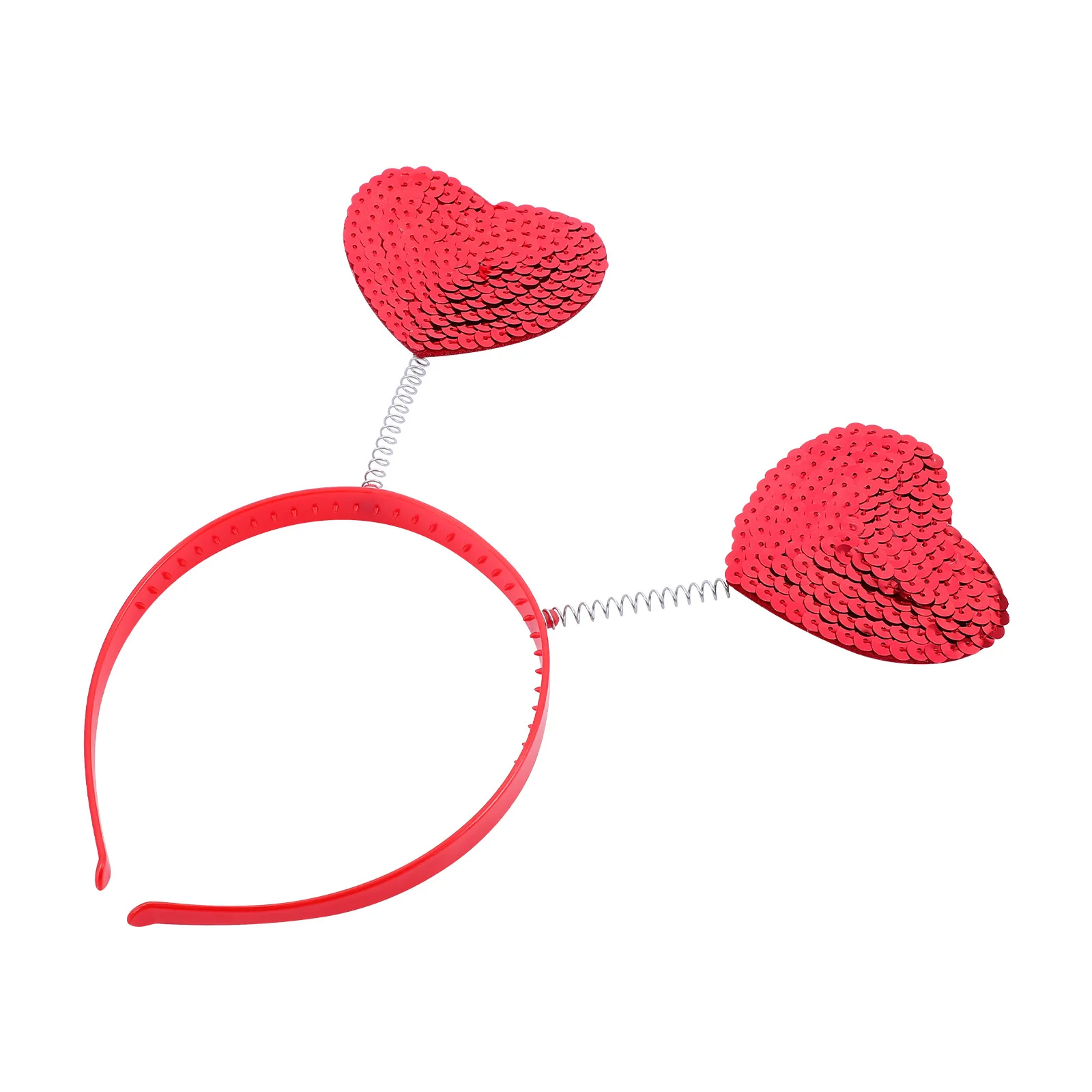 Faixa de cabeça com lantejoulas em formato de coração para comemoração do dia dos namorados, faixa de cabelo elegante, leve e confortável, presente para festa