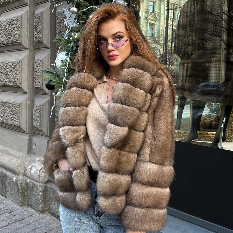 

Winter Jackets With Natural Fur Women's Clothing Genuine Fox Furs Coat Luxury New Fox Fur Jacket