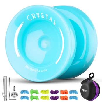 MAGICYOYO K2 CRYSTAL ヨーヨー、初心者向けデュアルパーパス応答ヨーヨー、上級者向け交換用非応答ベアリング