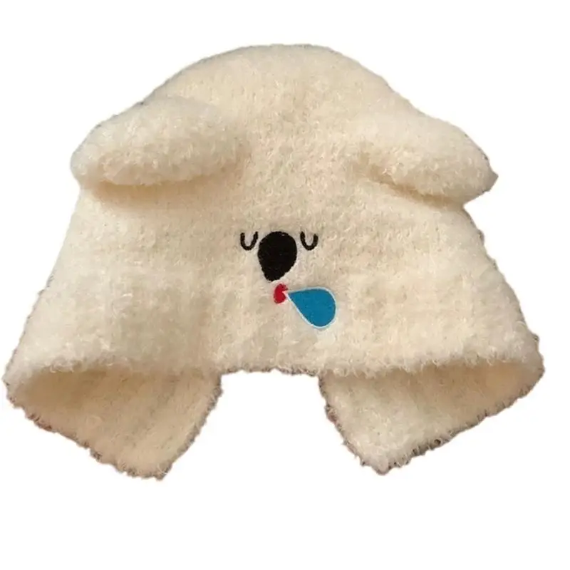 

39BD Colorful Knitted Hat Unisex Animal Ear Flap Hat Softable Warm Hat Girls Party for Outdoor Amateurs