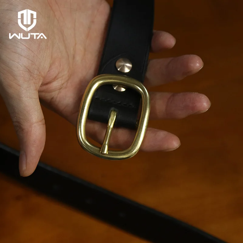 WUTA High Quality Solid Brass Belt Buckle Pure Copper Women Men\'s Pin Buckle Manual DIY Leather Craft Hardware-Various Size