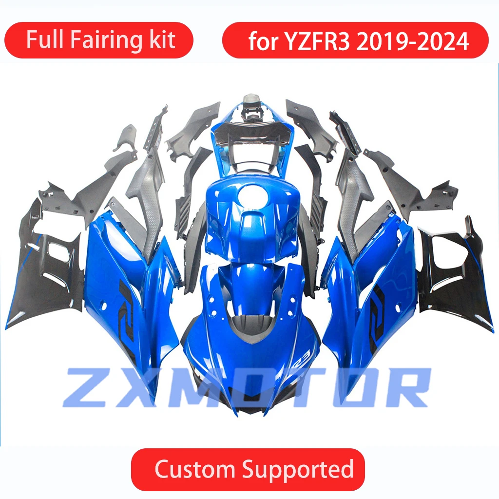 Free Custom Fairing Kit for YAMAHA YZFR3 2019 2020 2021 2022 2023 2024 Racing Motorcycle ABS Fairings YZF R3 19-24