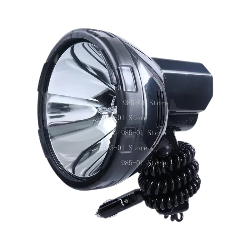 Handheld 12V 55W LED Searchlight, 6500K Super Bright Spotlight with 3000M Lighting Range, Large Portable Flashlight