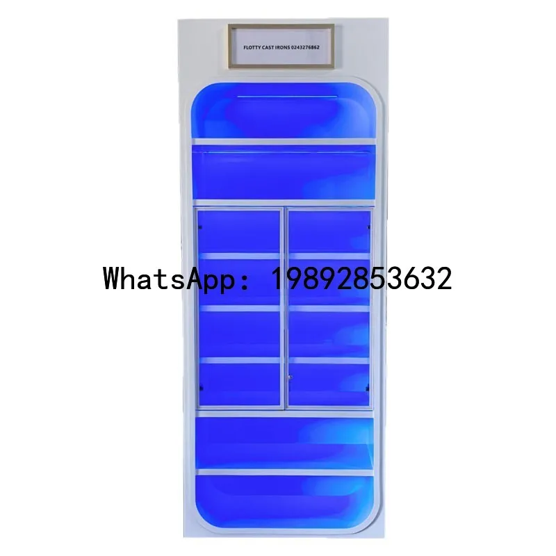 

B-4 Lacquered Cosmetic Display High Cabinet Skincare Makeup Display Cabinet Beauty Salon Display Counter