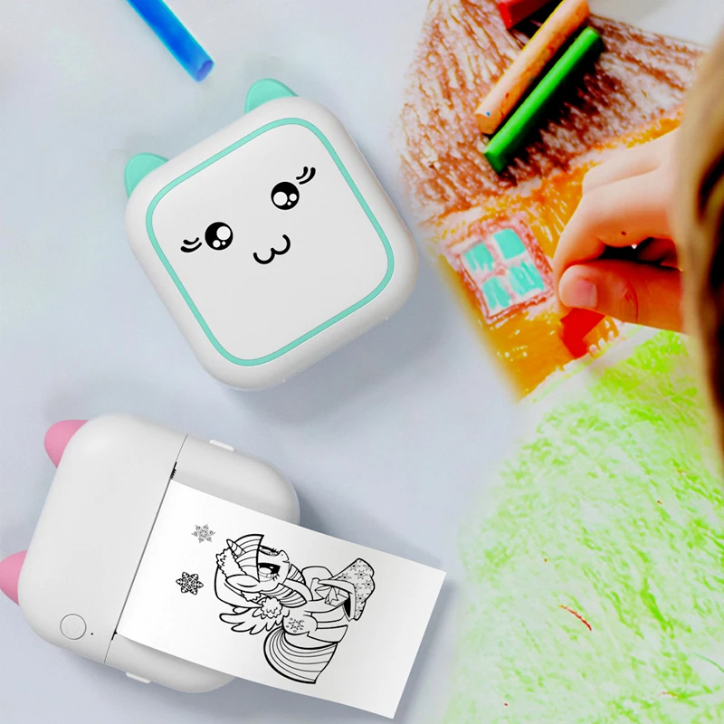 Portable Mini Wireless Photo Printer 200dpi Ink-Free Thermal Printing For Notes Photos Memos Usb Rechargeable For Android IOS image 5