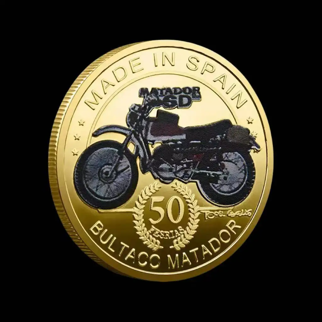 1 pieza, réplica de moneda, moneda de desafío, regalo de colección de monedas conmemorativas de torero español