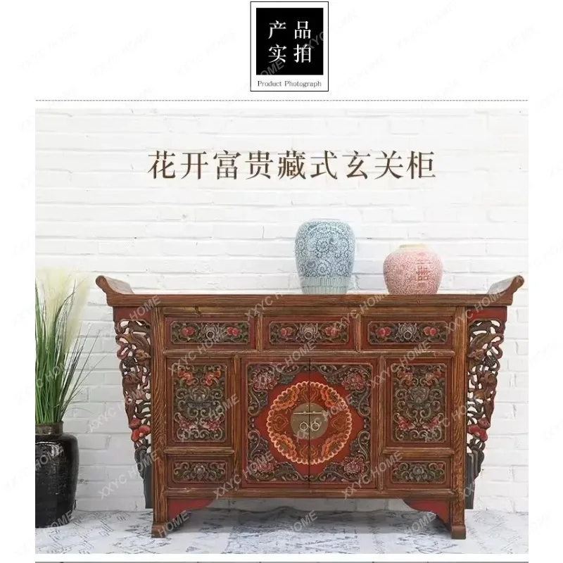 XX New Chinese-style engraving and painting porch warping head strip case