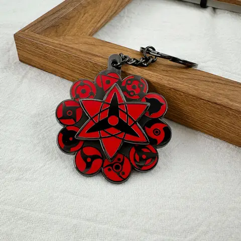 Mangekyou Sharingan All Forms Rotatable Anime Keychain Bag And Key Accessory Fan Gift