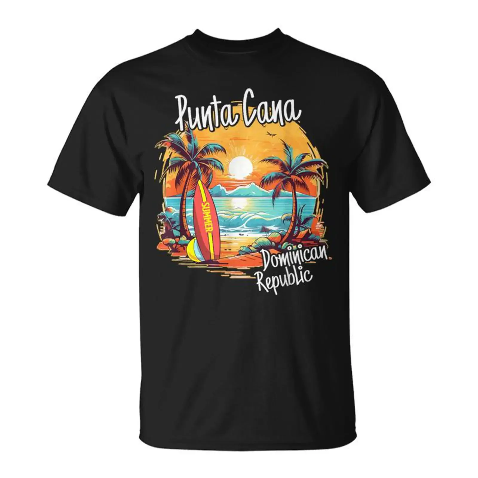 Vacances à Punta Cana en République Dominicaine Voyage en Famille T-shirt Cadeaux vintage Lavé Confortable Légèrement Respirant