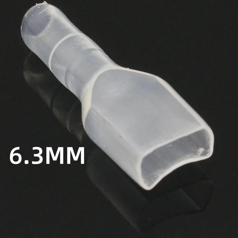 100 قطعة غطاء شفاف لموصل محطة تجعيد 6.3 مللي متر #1