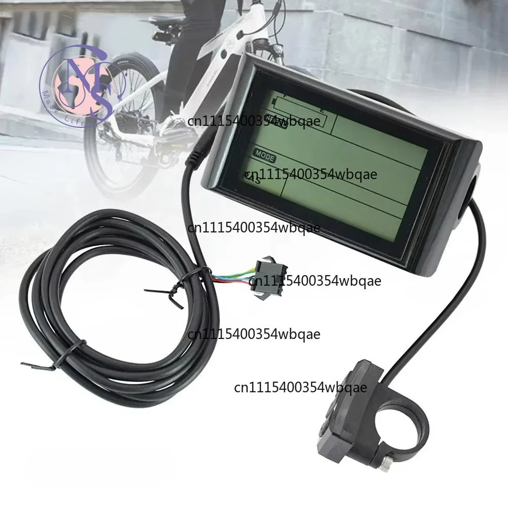 ZOCI- SW900 LCD Display Meter Control Panel 24 36 48V 72V E-Bike Electric Scooter 5 Pins SM Plug Speed Time Power Display