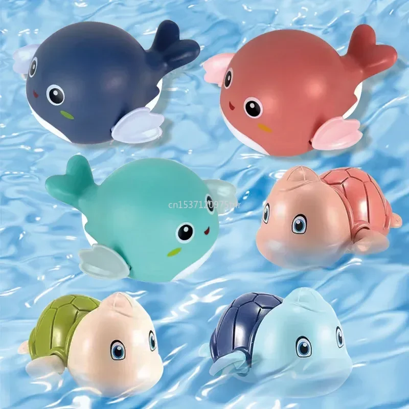 

Baby Duck Bath Toys Water Chain Clockwork Cute Cartoon Animal Turtles Baby Bathing and Bathing with Water Baby Toys for Kid Gift