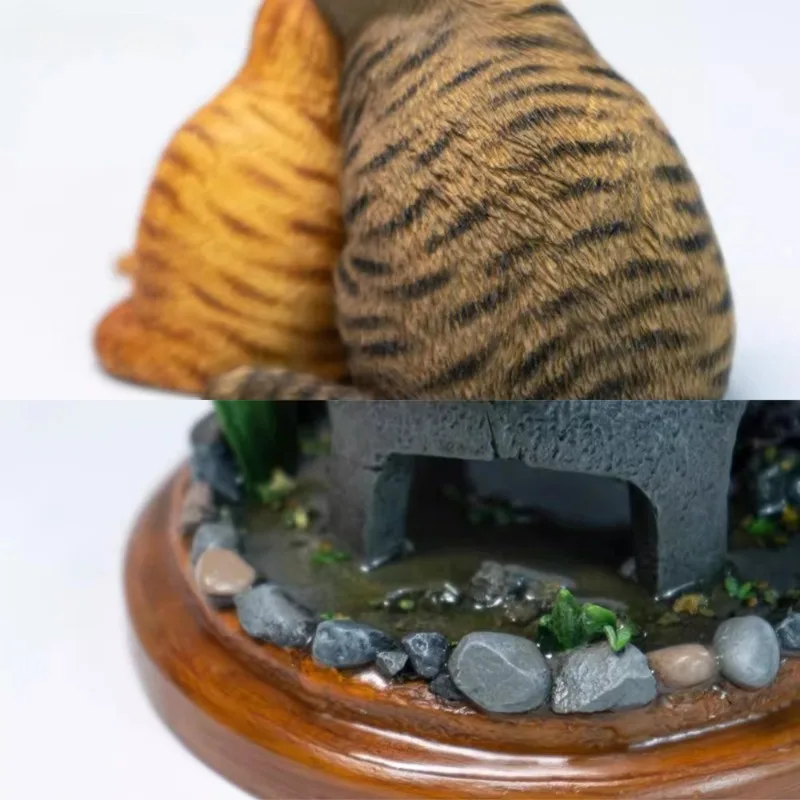 

Pre-sale 1/6 Scale Handmade Ornaments Cats Resting Among Animal Model Exquisite Handicrafts Desktop Decorations Gifts