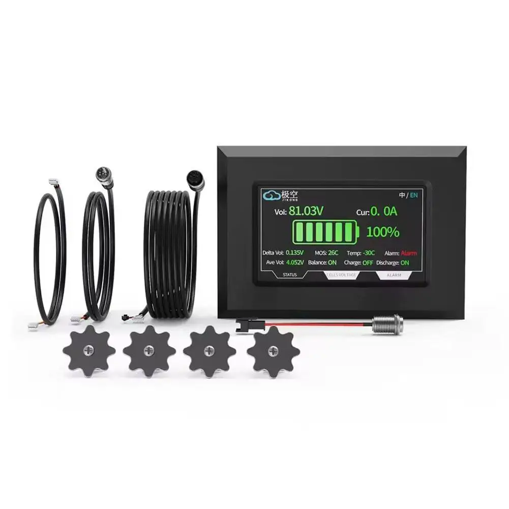 Monitor LCD touch screen con interruttore e cavo per scheda di protezione batteria JK Smart BMS da 2,3/3,2/4,3 pollici