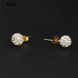 XLNT Crystal 2019 New Fashion Earrings Women Jewelry Accessories  Ball Stud Earring  Bijouteria brincos