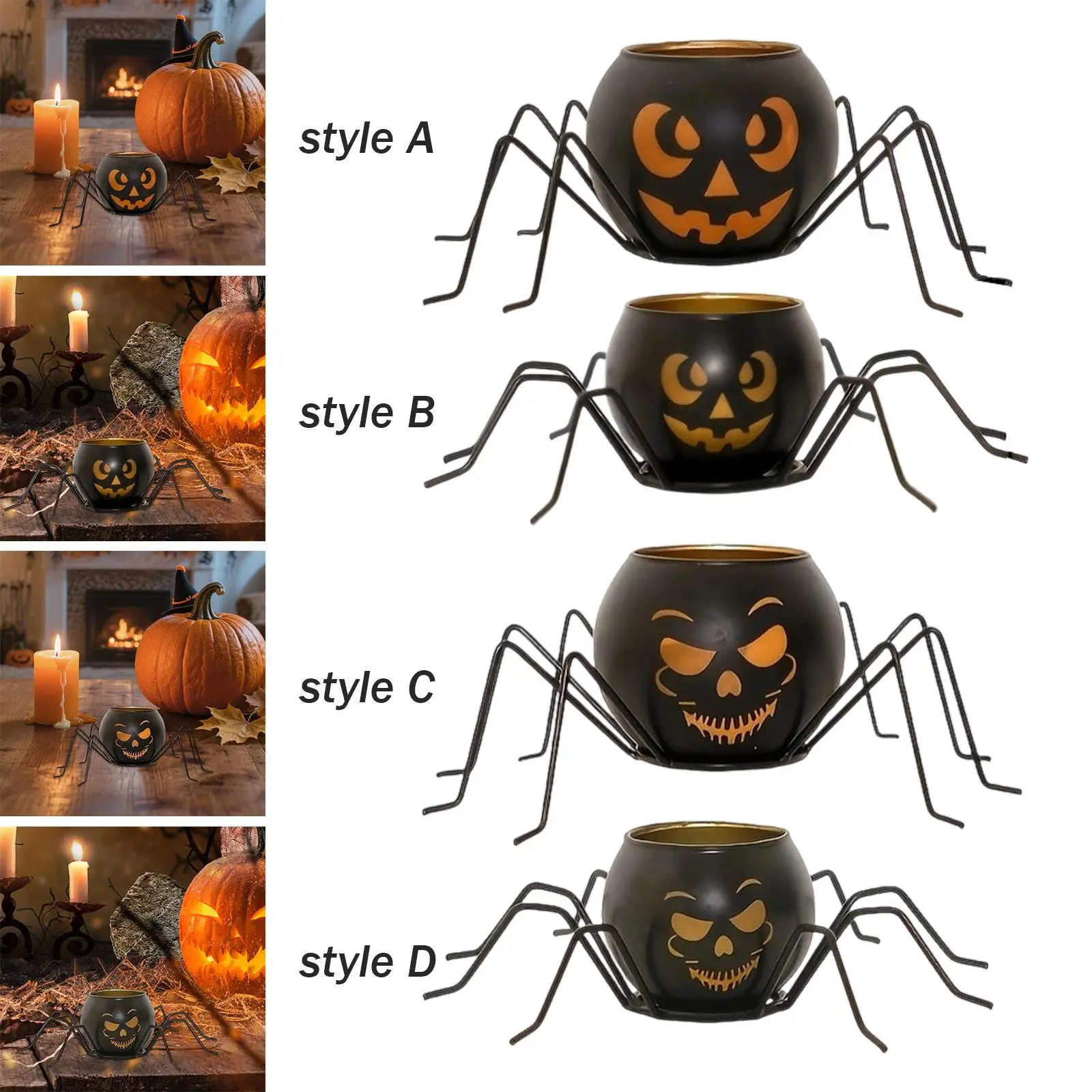 Halloween Candle Holder Decoration for Party Living Room Fireplace