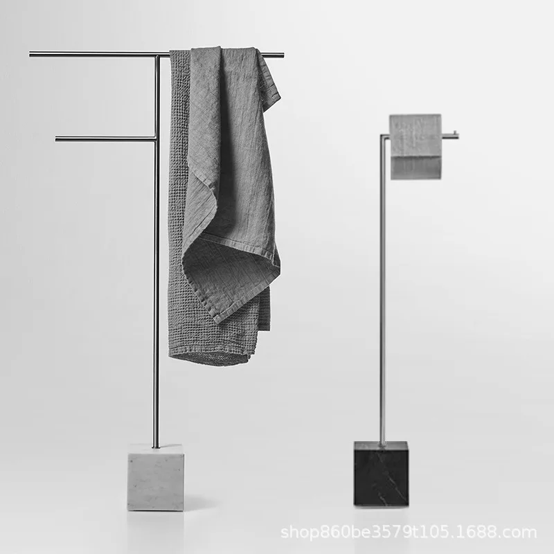 Toilet Bathroom Stainless Steel Towel rack Paper towel rack Towel rack Marble floor type No punching