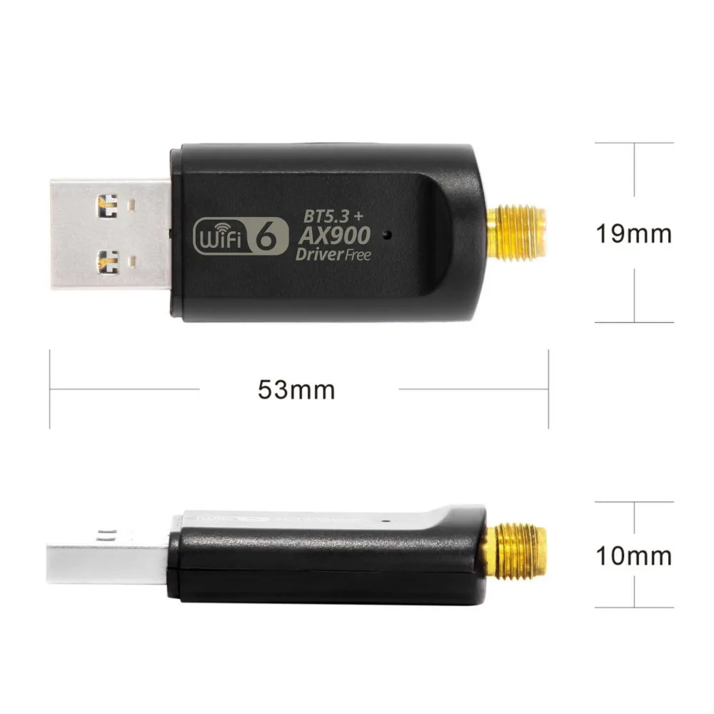 Adaptador Wifi USB 2 en 1 de 900Mbps para PC BT wifi6 2,4G 5G Dongle Usb tarjeta de red inalámbrica receptor WiFi para Win10/11