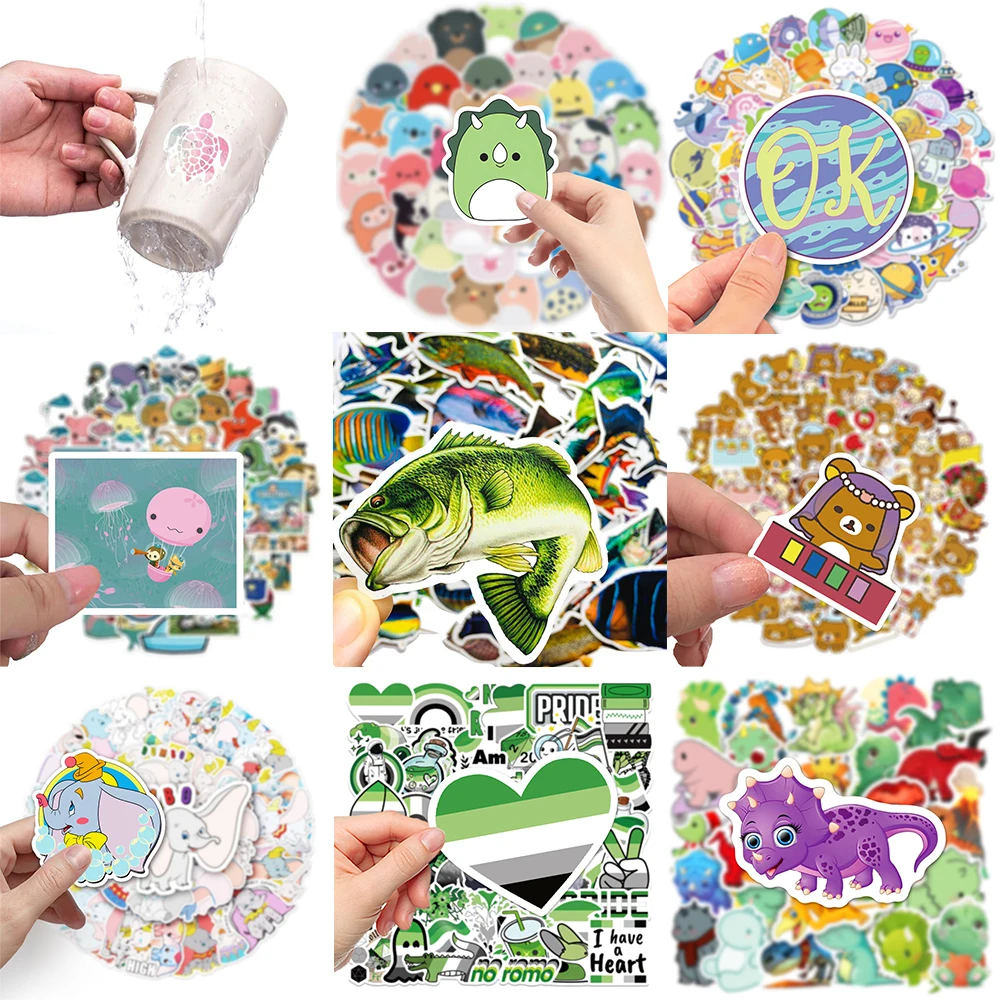 10/30/50PCS Realistic Cartoon Animals Stickers Series Creative Graffiti Computer Bicycle Skateboard Car Helmet Laptop Wholesale