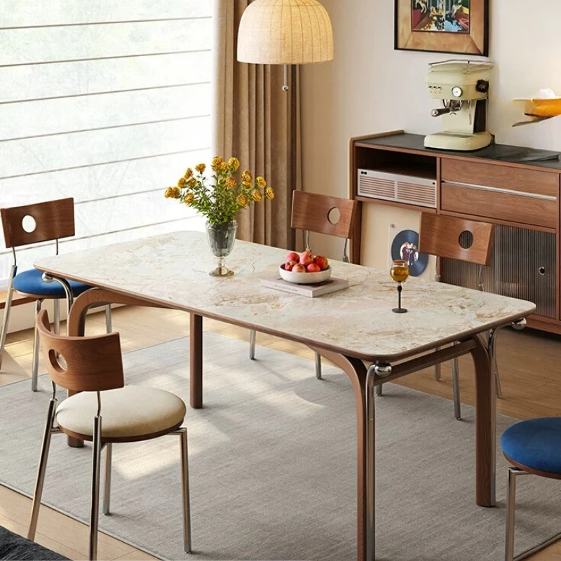 High Comforable Dining Tables Elegant Minimalist Dining Room Dining Tables Nordic Mesa Comedor Extensible Balcony Furniture