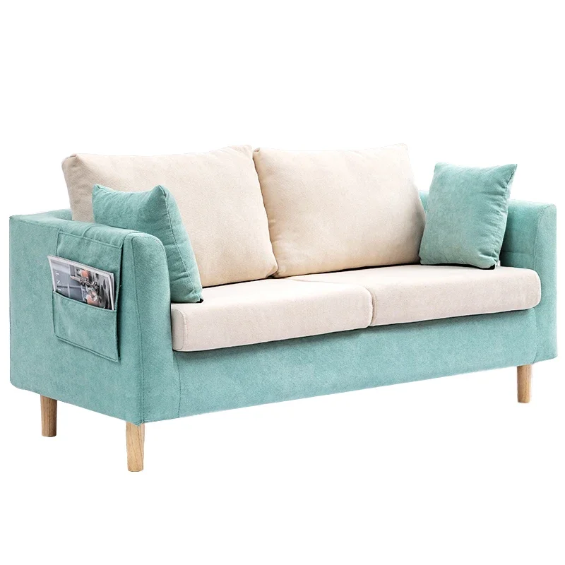 

simple and modern fabric, double sofa, small apartment