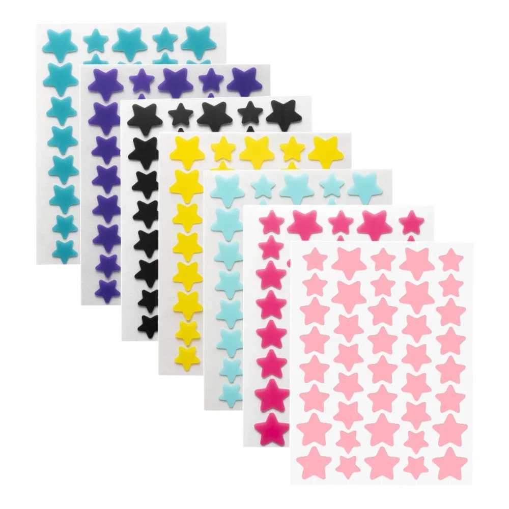 Star Hydrocolloid Acne Patch Absorbing Pimple Sticker Colorful Glitter Five Pointed Zit Remover Spot Treatment Ultra Gentle Soft
