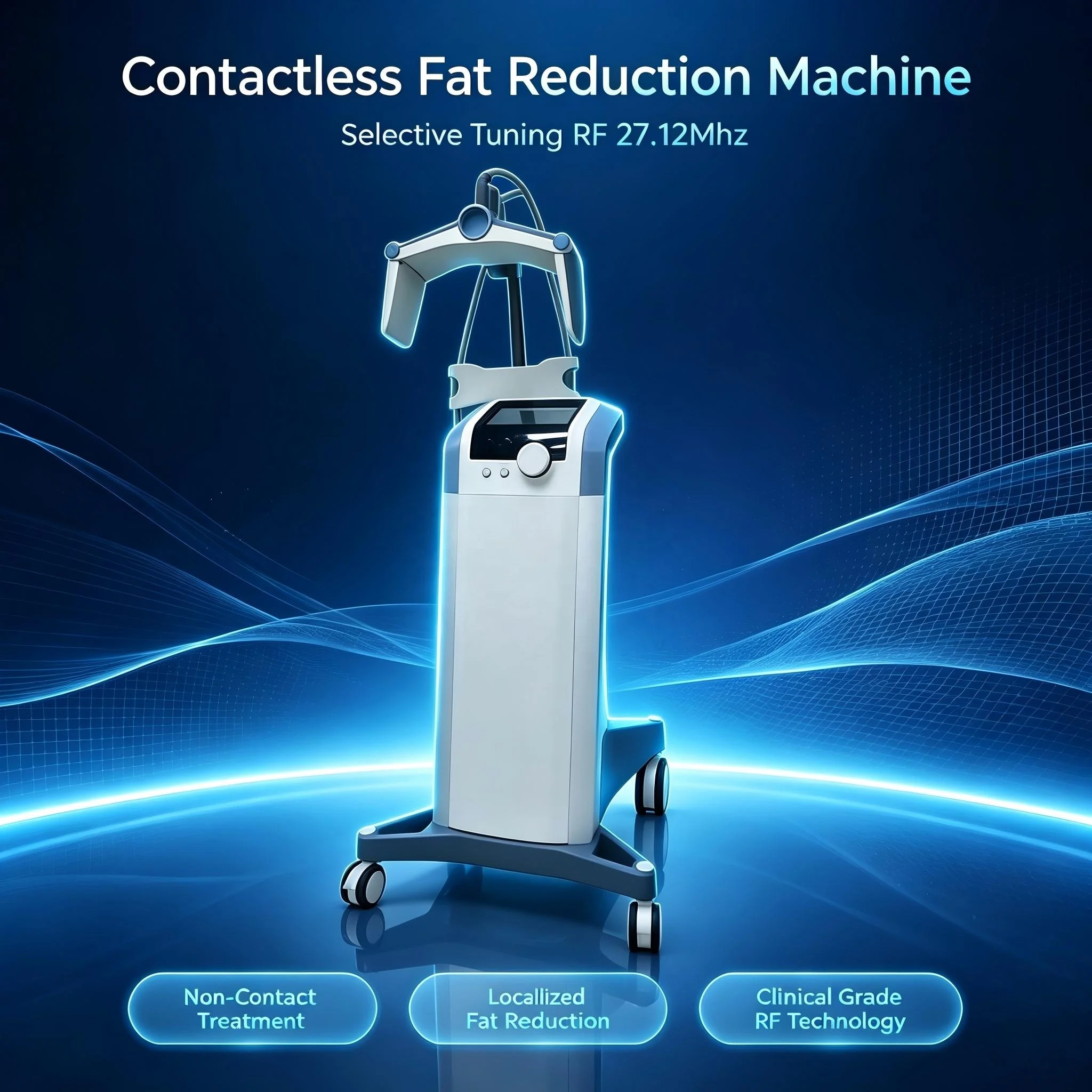 Contactless Abdomen Fat Reduction Selective-rf SCRF System 27.12Mhz Non Invasive Stubborn Fat Removal Salon Beauty Equipment