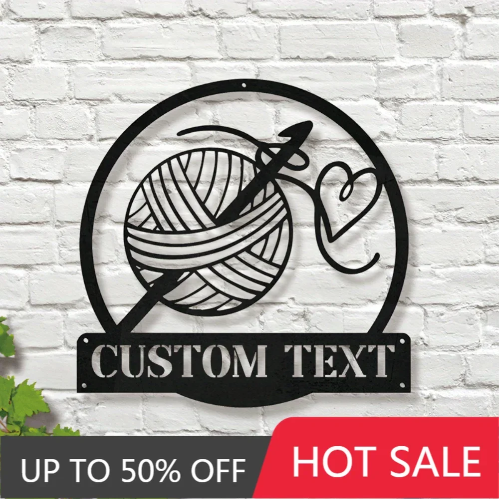 

Iron Art Decorative Painting Unique Custom Crochet-Inspired Metal Wall Decoration Personalized for Craft Spaces Modern Art for S