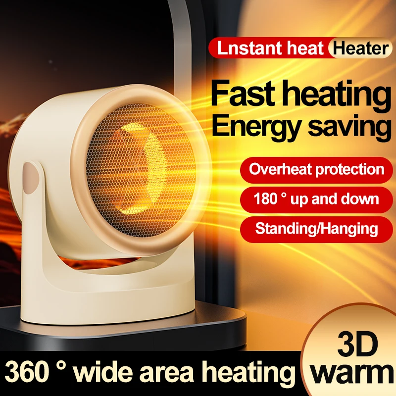 

1/2Pc Heater Dual Inverter Energy Saving Desktop Heater Fast Heating Electric Heater Bedroom Energy-Saving Heater