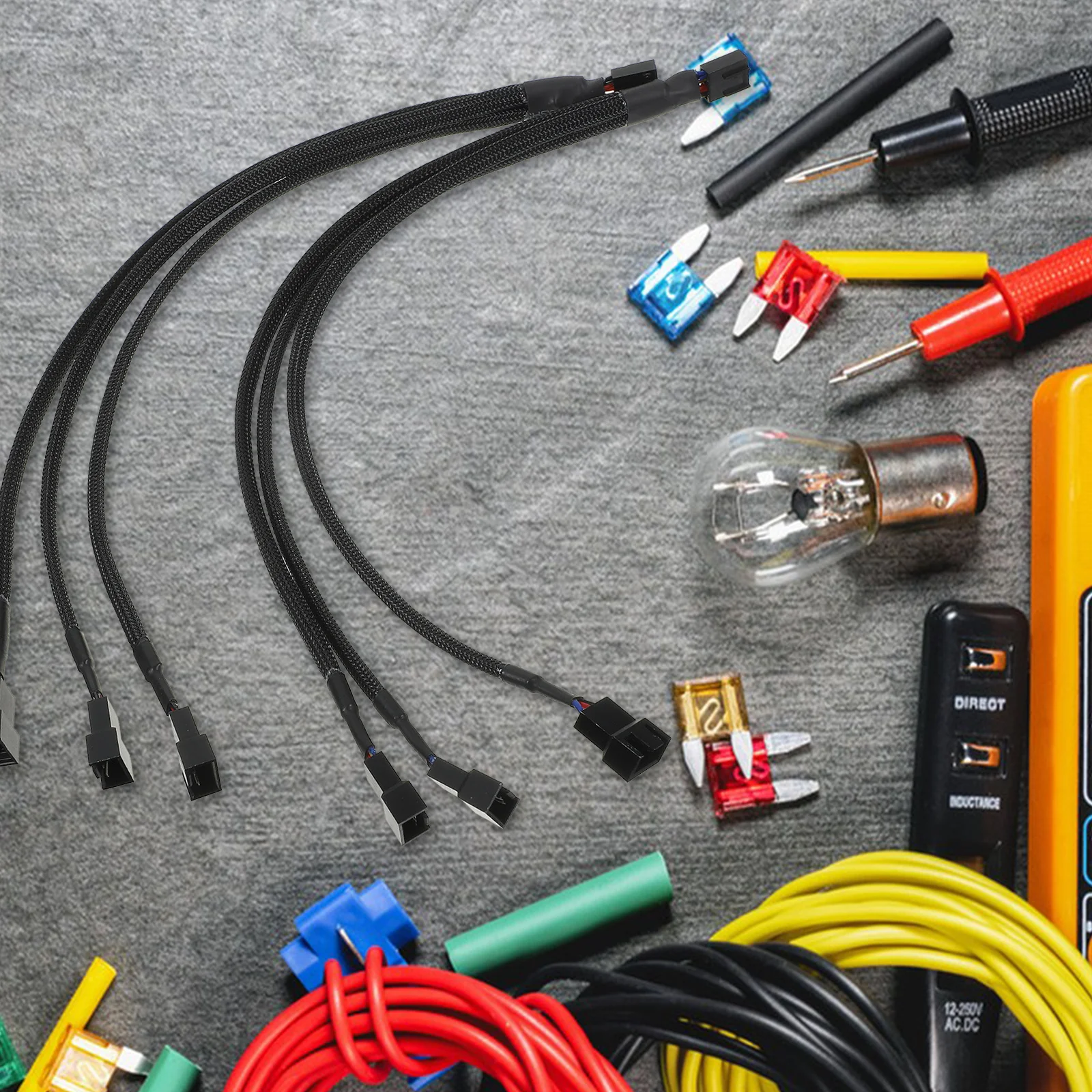 2 Buah Kabel Splitter Kipas CPU 4 Pin 3 Jalur Pwm, Kabel Splitter Kipas yang Andal, Konverter Sistem Pendingin PC, Adaptor Konverter PC